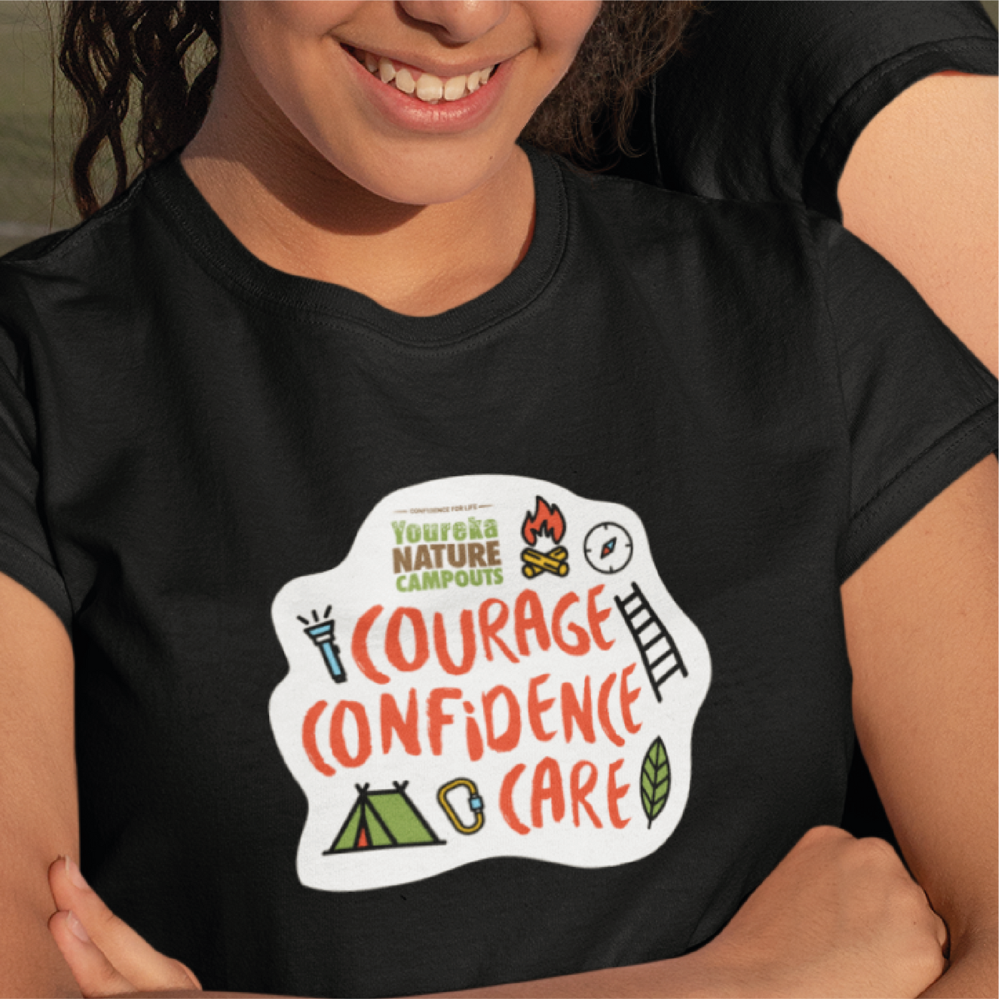 Confidence Courage Care | T Shirt | Round Neck