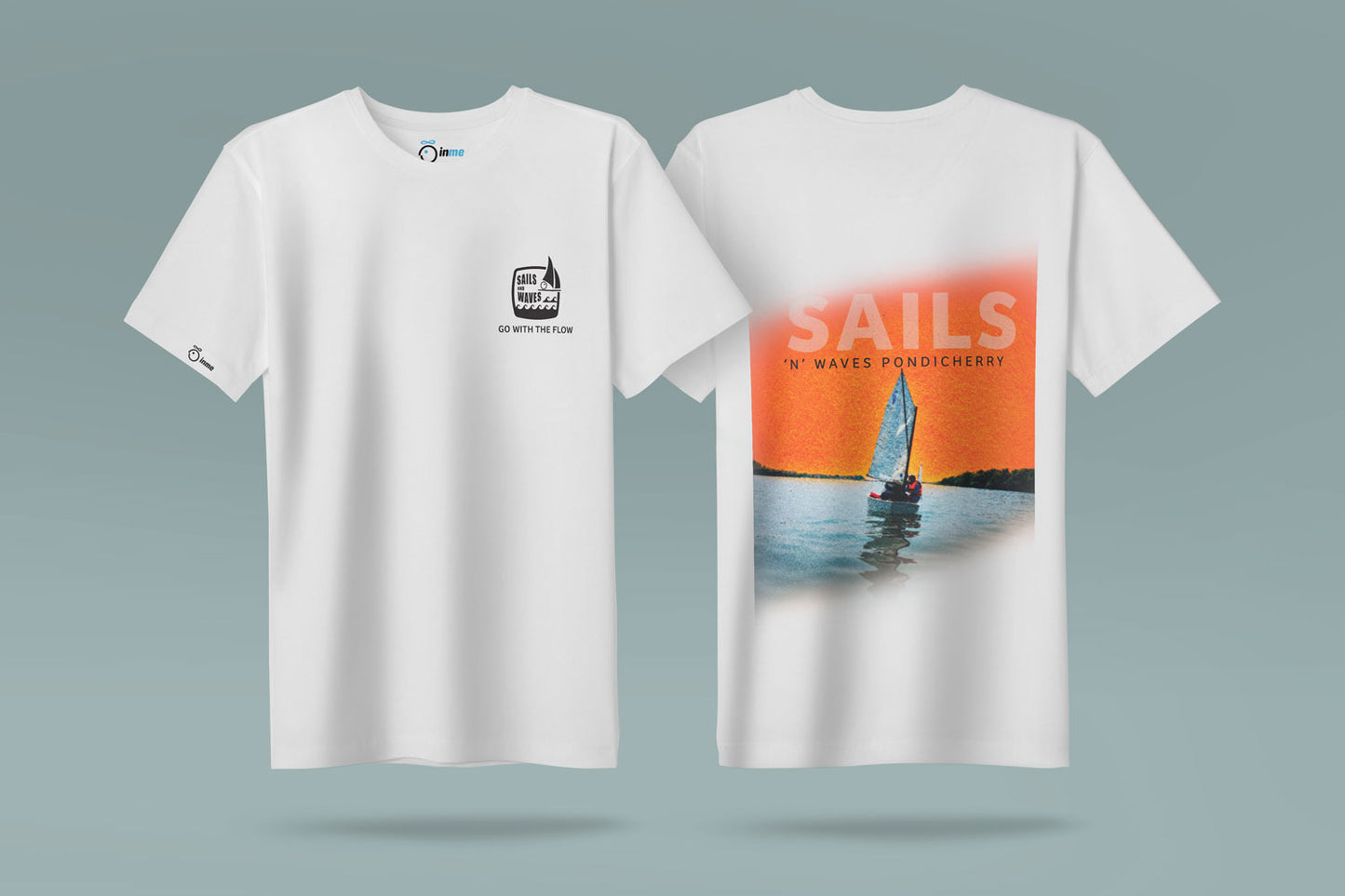 Sails & Waves - Pondicherry | T-Shirt | Round Neck