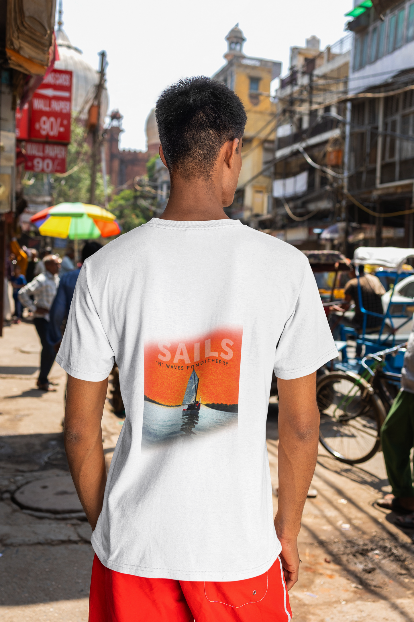 Sails & Waves - Pondicherry | T-Shirt | Round Neck