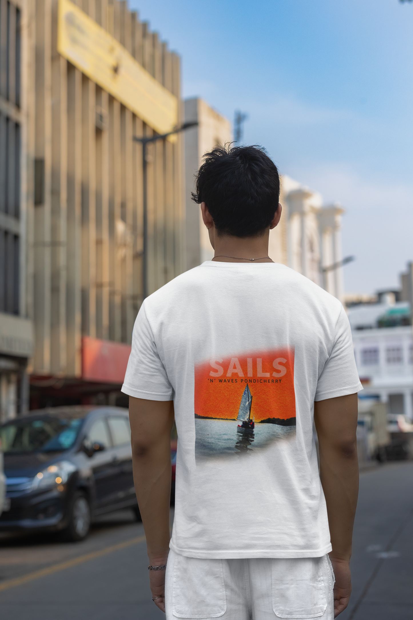 Sails & Waves - Pondicherry | T-Shirt | Round Neck