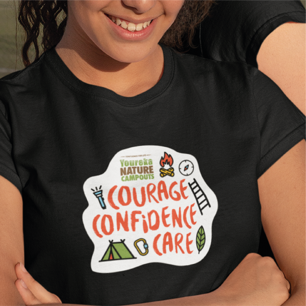 Confidence Courage Care | T Shirt | White