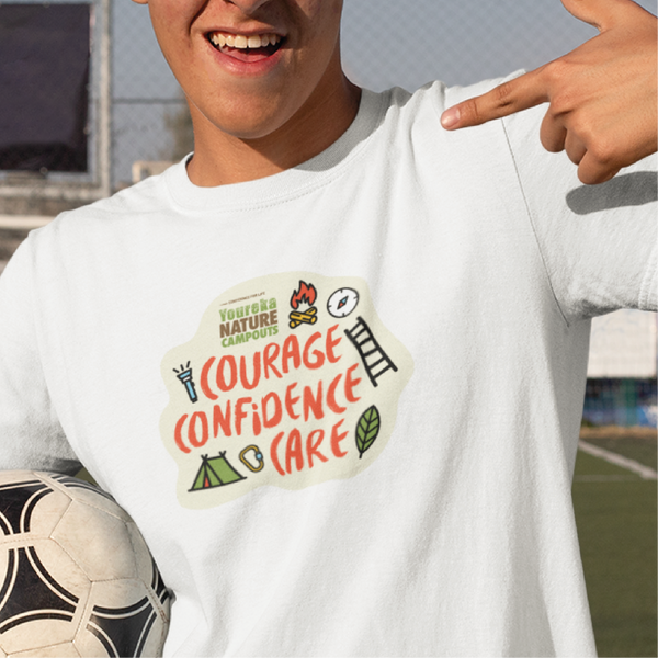 Confidence Courage Care | T Shirt | White